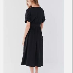 Black linen Wrap Dress size XS Urban Outfitters